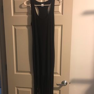 Venus Black Fringe Maxi Dress Size M